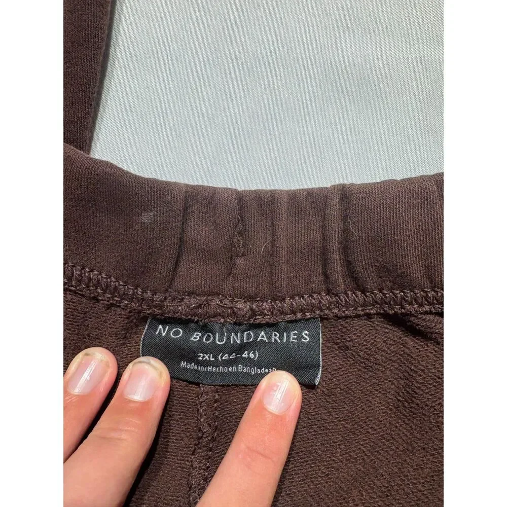 No Boundaries Brown Jogger Sweatpants